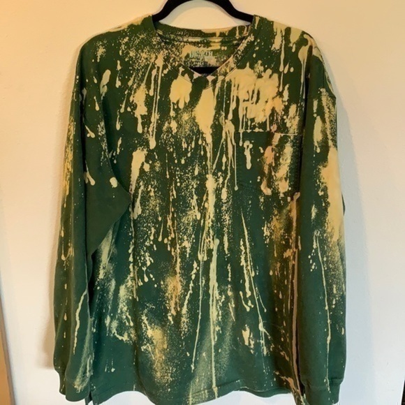 Custom Bleached Reverse Tie Dyed Shirt Streetwear long Sleeved oversized - Picture 1 of 11